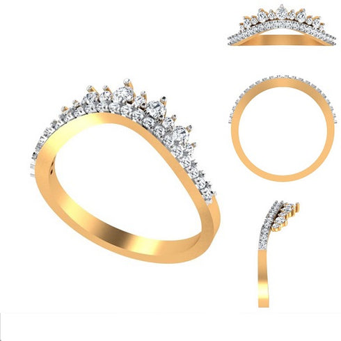 Melissa Pave Diamond Crown Ring